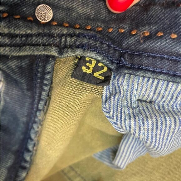 Timberland Slim Straight Denim Jeans 32x30 in Navy Retro Style - Picture 4 of 8